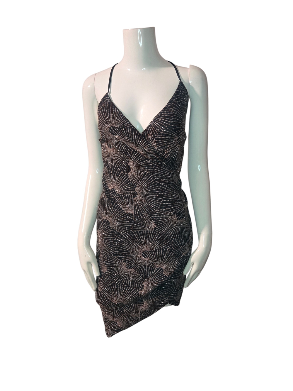 Black Sparkle Bodycon Slip Dress